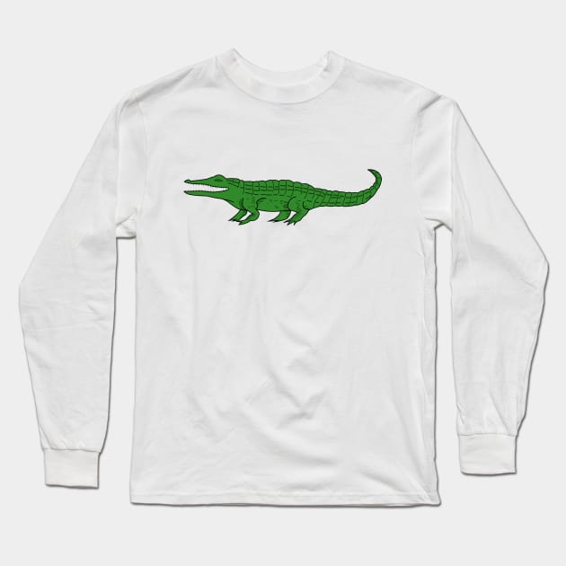 Alligator Long Sleeve T-Shirt by linesdesigns